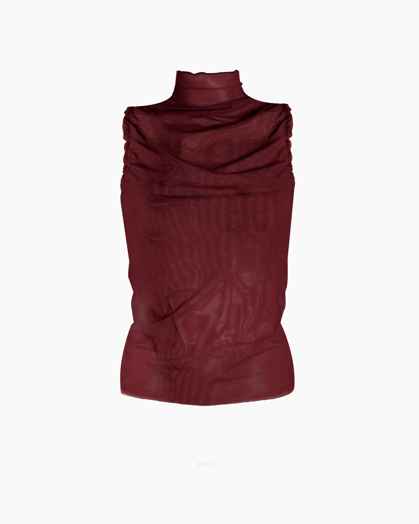 EBE MESH TOP - Burgundy