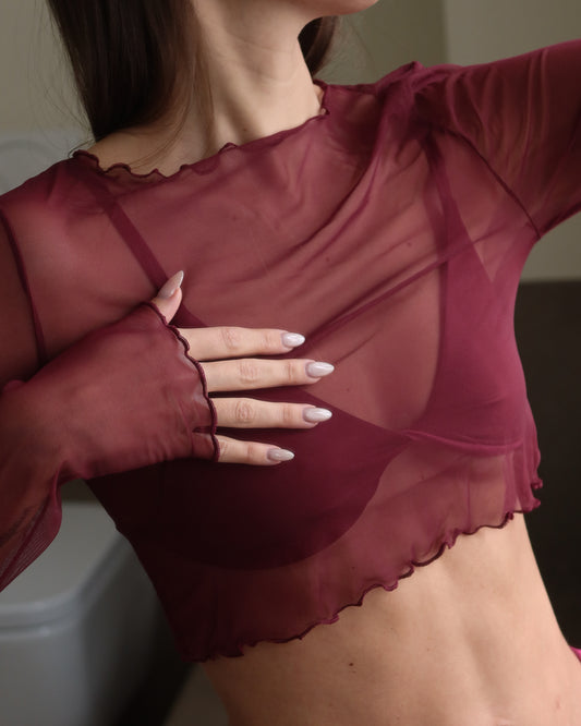 NEREA METI SET - Burgundy & Lipstick