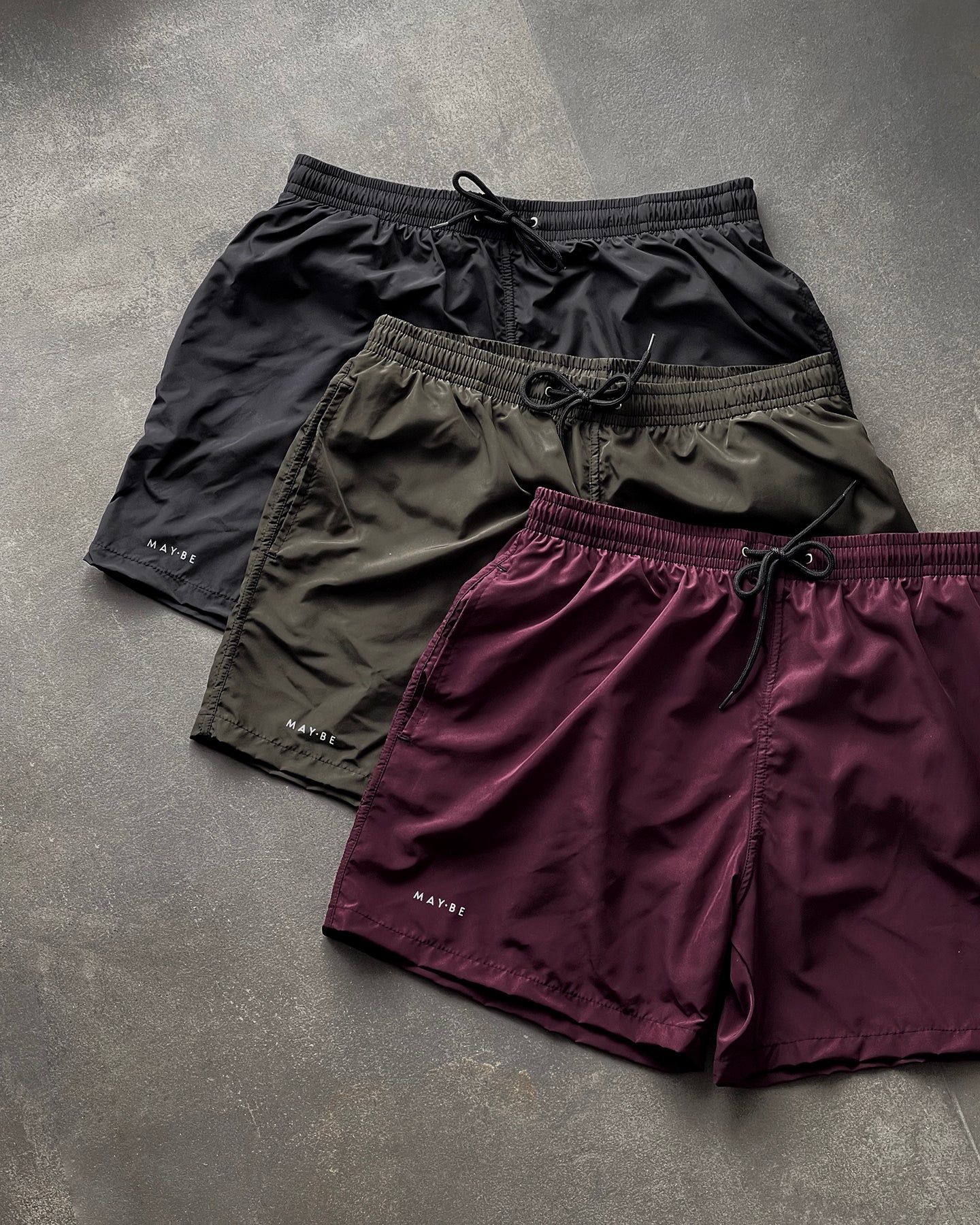 OCEAN SWIM SHORTS - Burgundy