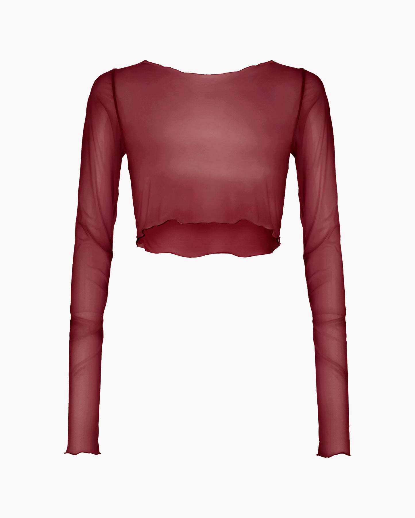 METI MESH TOP - Burgundy
