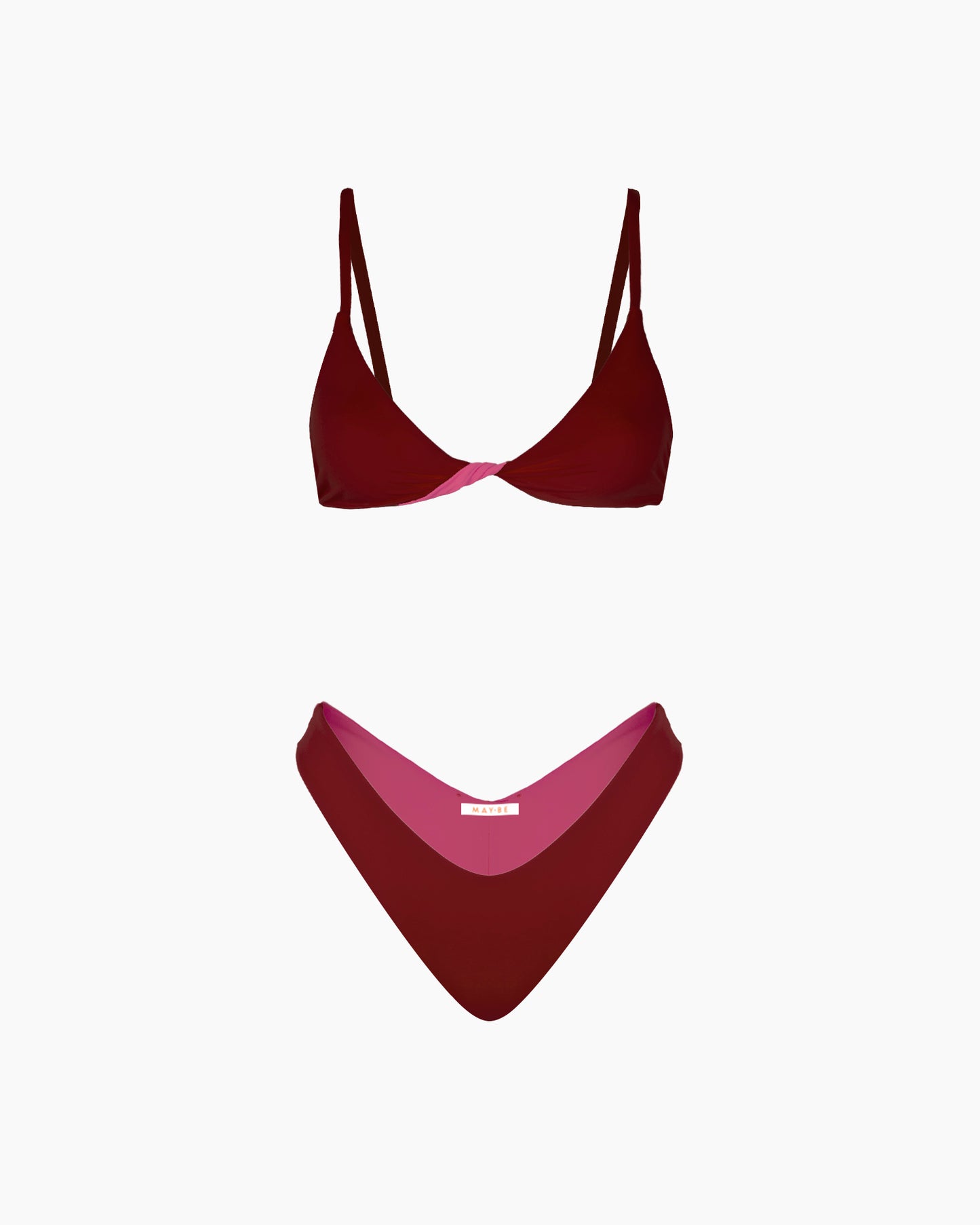 NEREA BIKINI - Burgundy & Lipstick