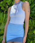 DEVA SKIRT - Jeans & Sky Blue