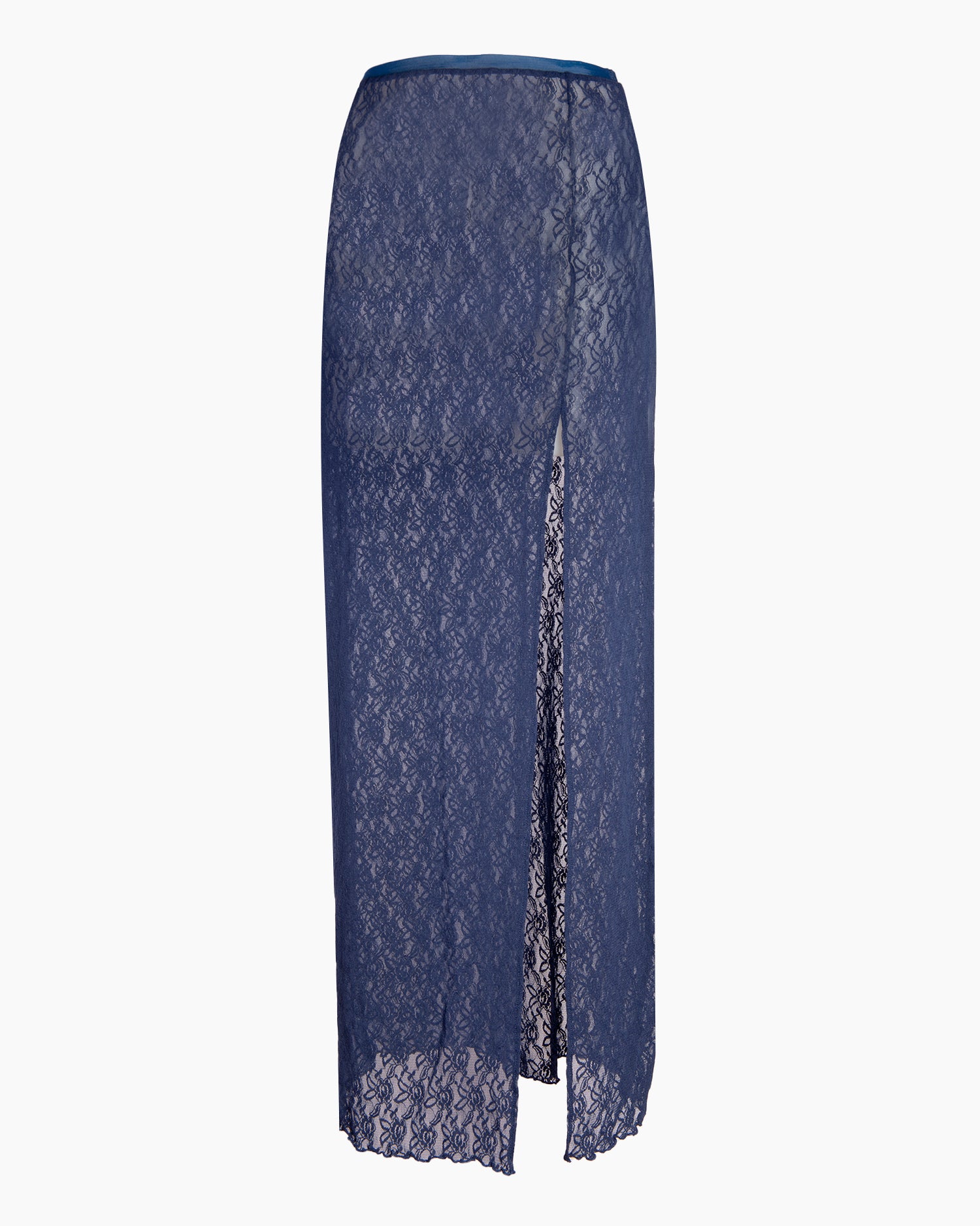 AURA LACE SKIRT - Midnight Blue