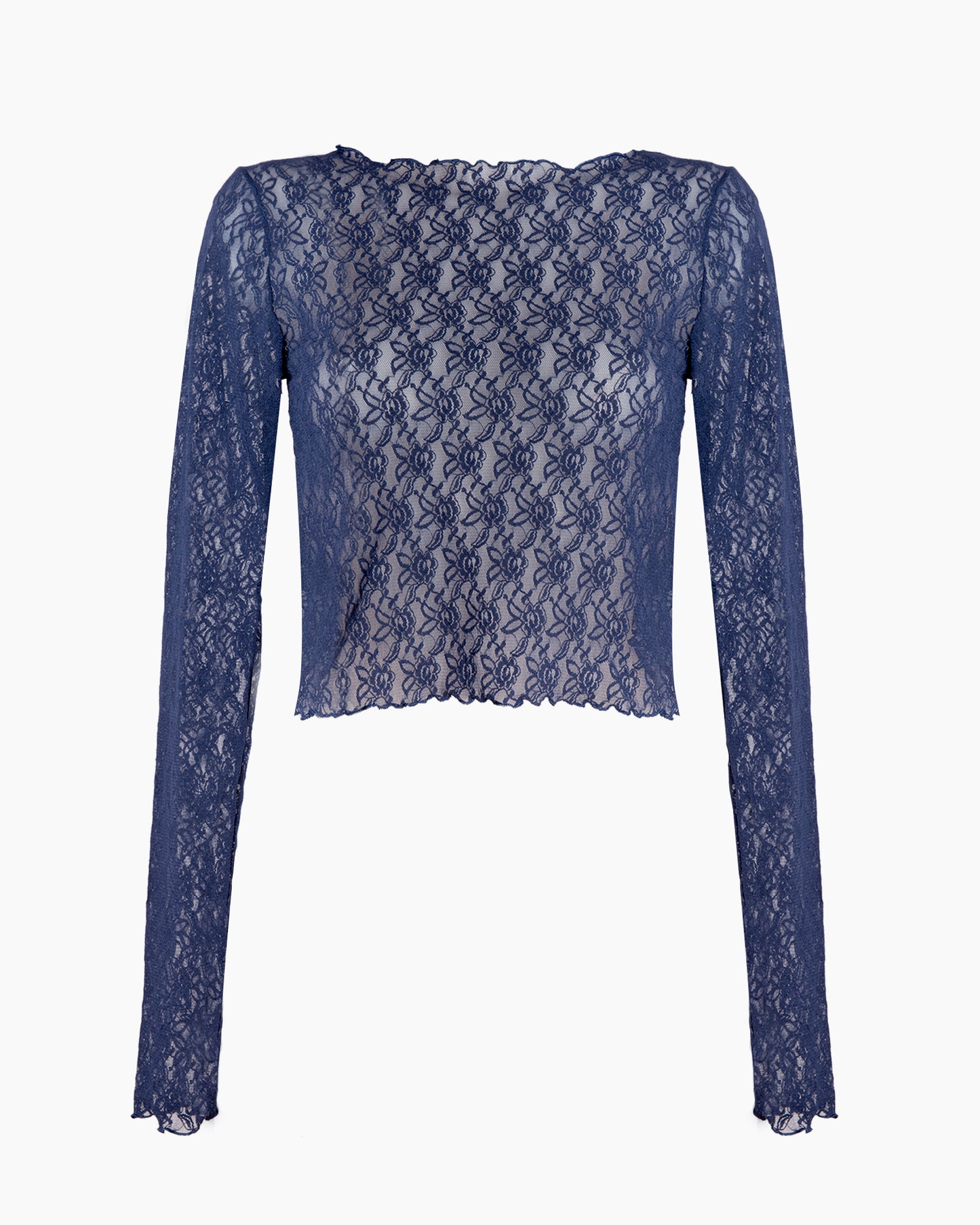 AURA LACE TOP - Midnight Blue