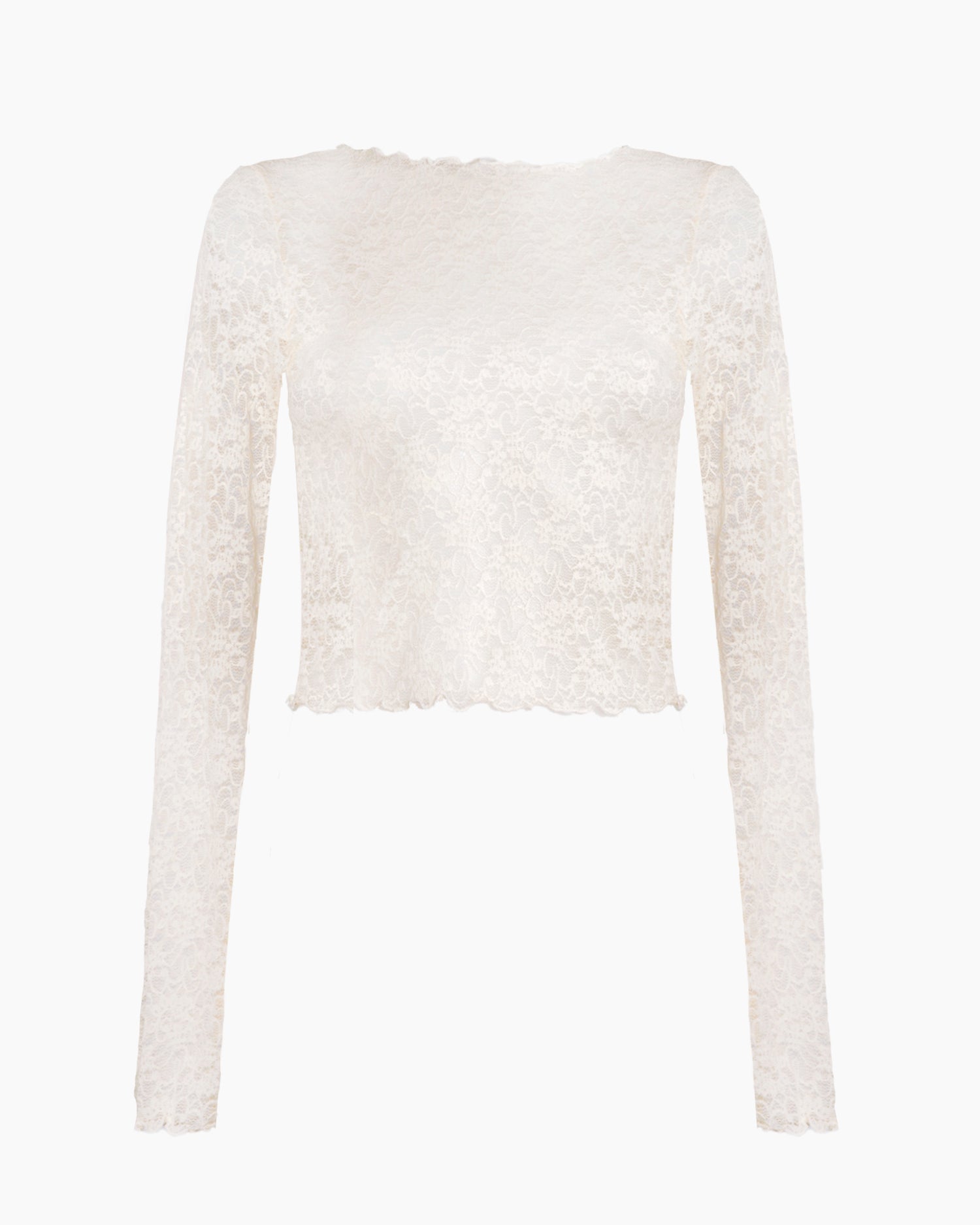 AURA LACE TOP - Ivory