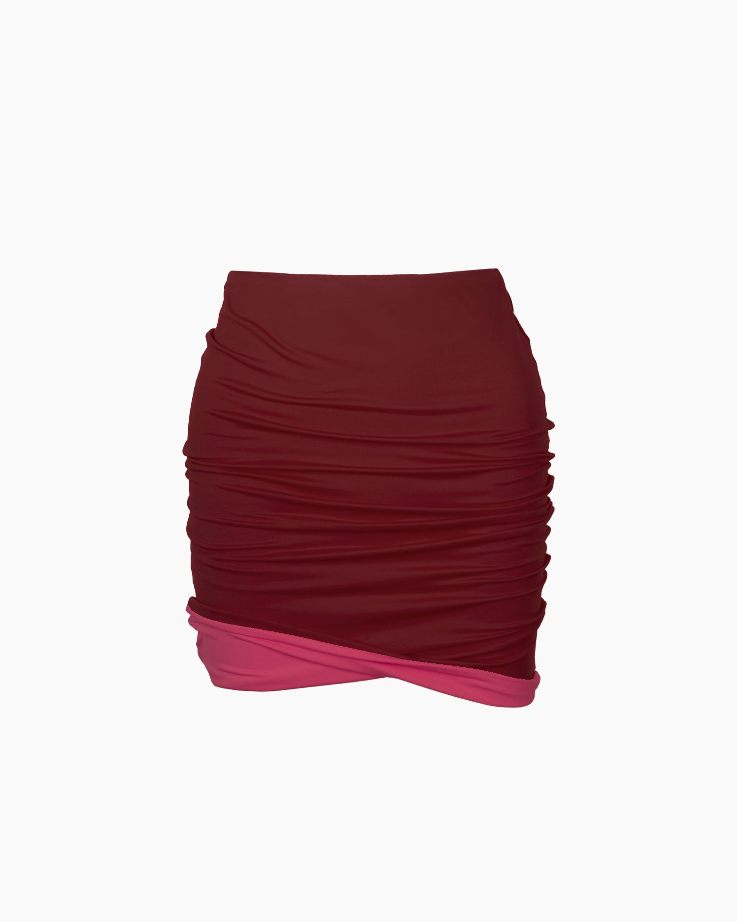 DEVA SKIRT - Burgundy & Lipstick