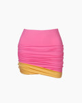DEVA SKIRT - Floral Pink & Sunny Yellow