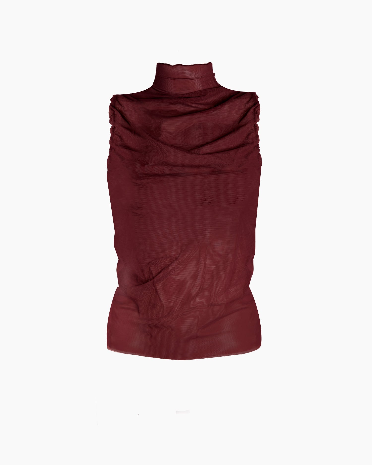 EBE MESH TOP - Burgundy