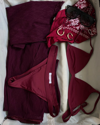 NEFELI BIKINI - Burgundy