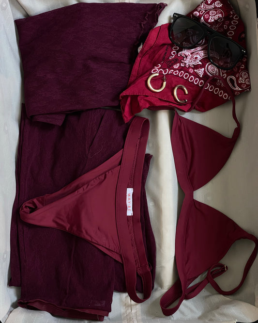 NEFELI BIKINI - Burgundy