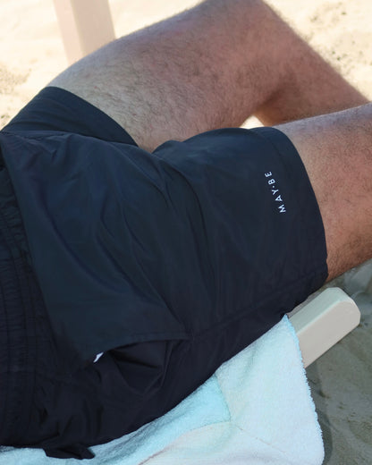 OCEAN SWIM SHORTS - BLACK