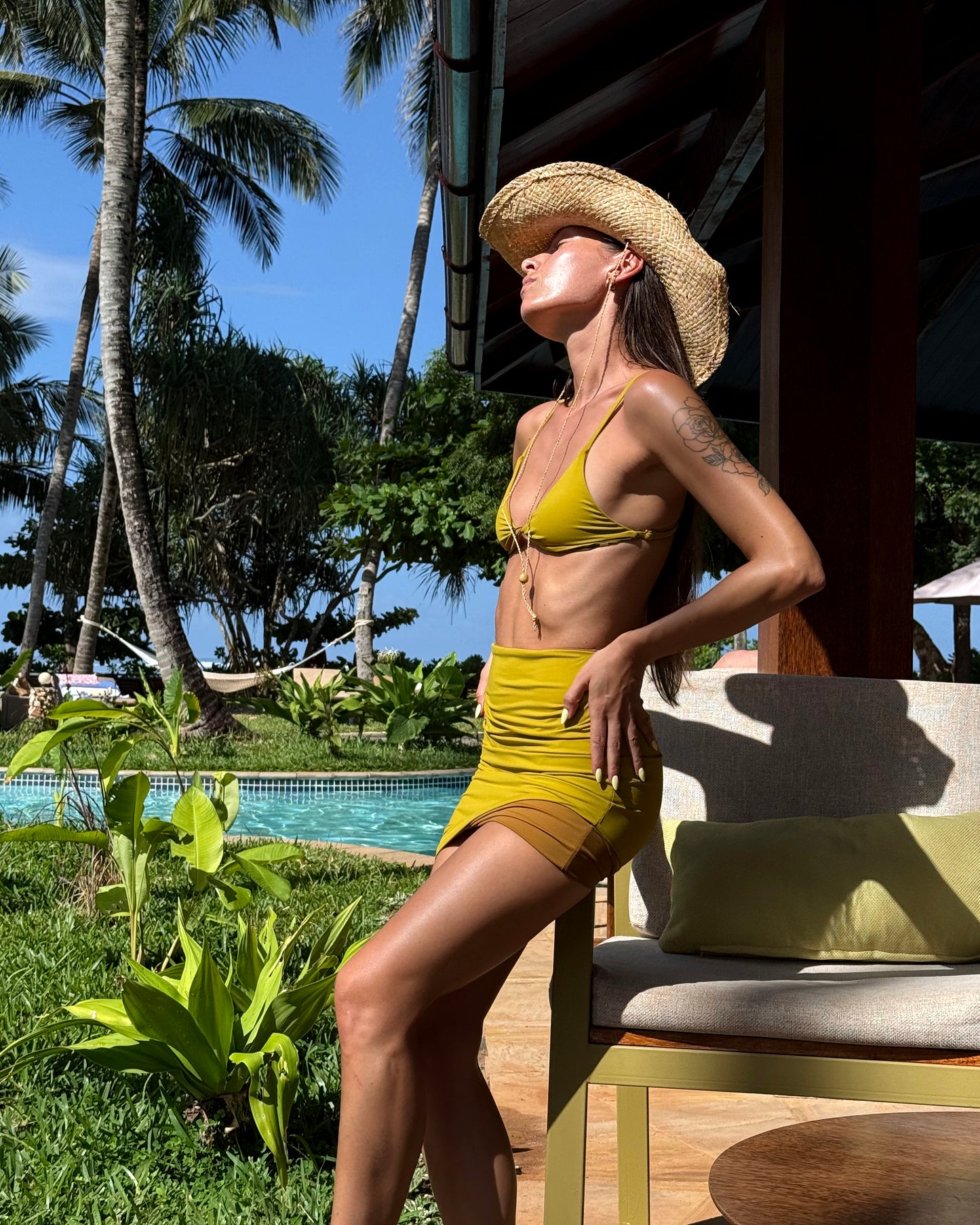 NEREA BIKINI - Cognac & Pistachio