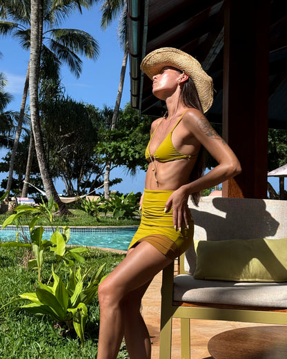 NEREA BIKINI - Cognac & Pistachio