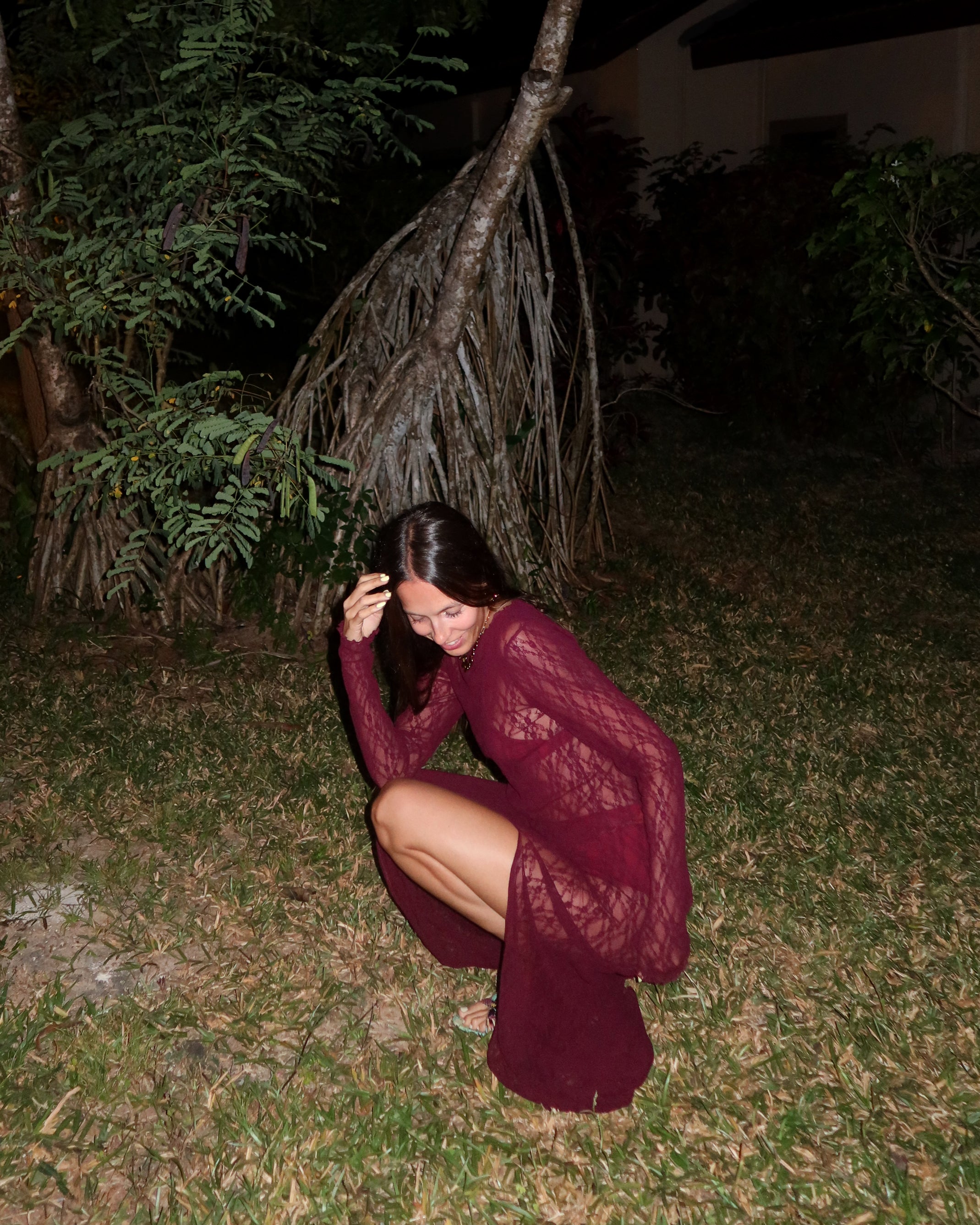 AURA LACE TOP - Modica/Bordeaux