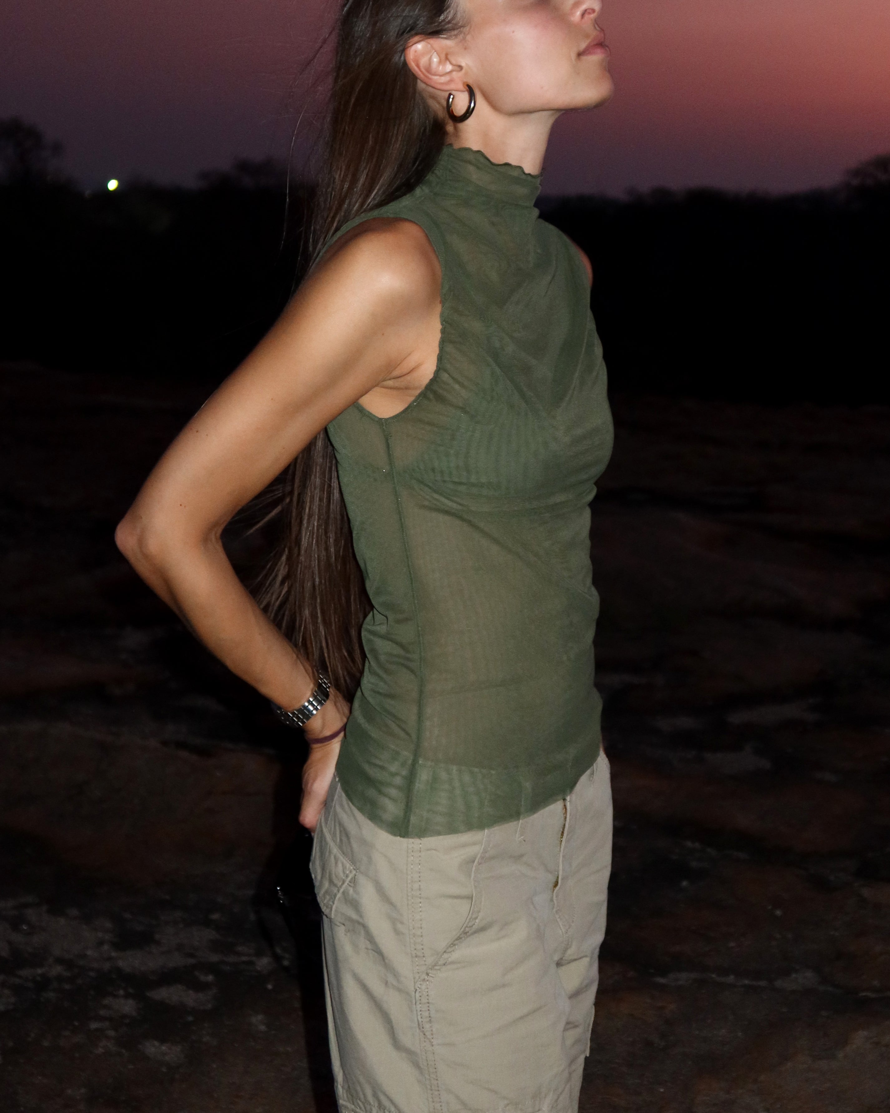 EBE MESH TOP - Jungle Green