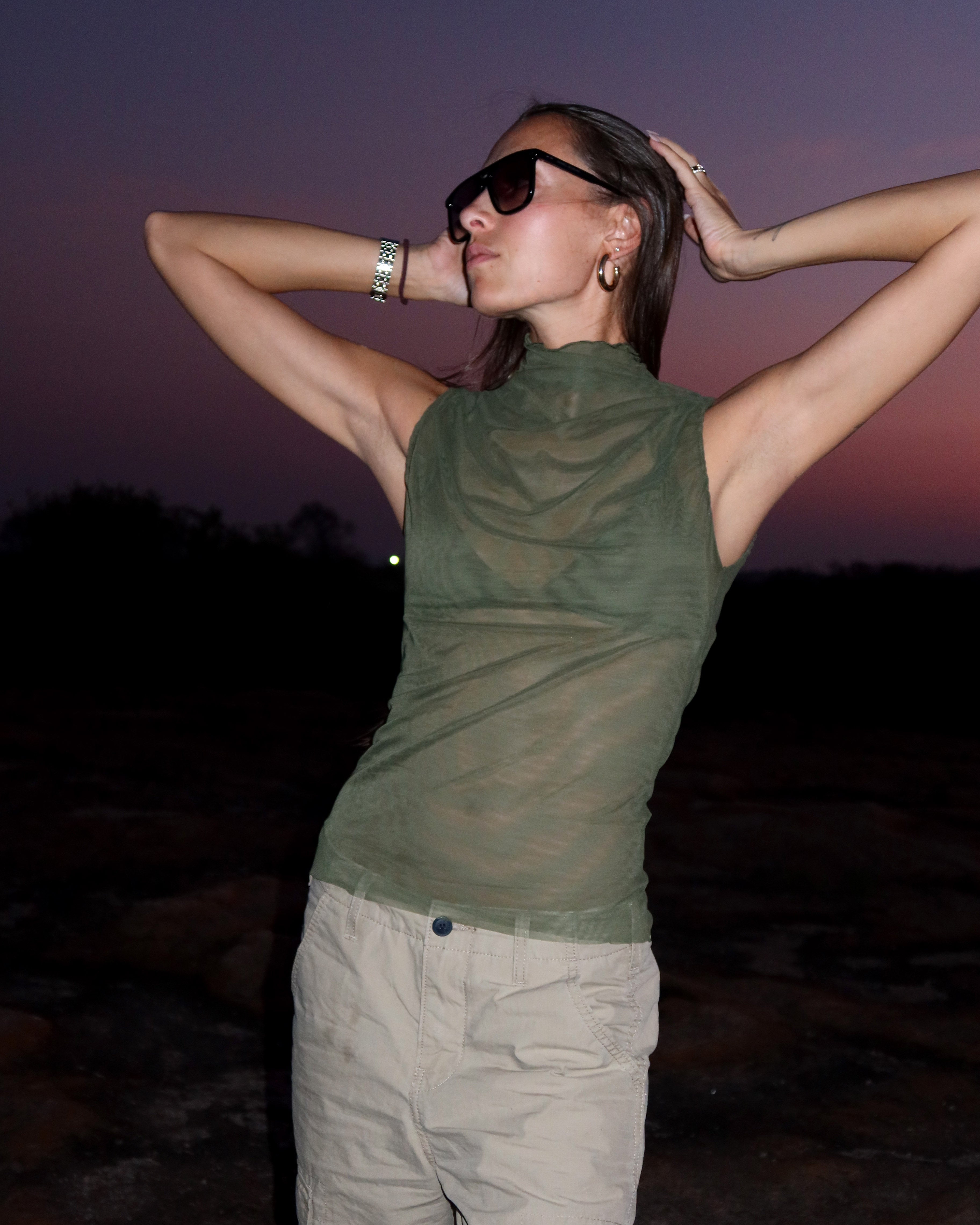 EBE MESH TOP - Jungle Green