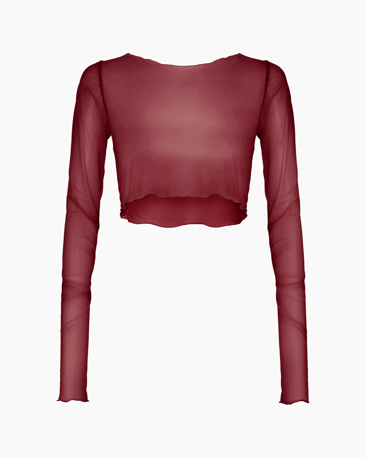 METI MESH TOP - Burgundy